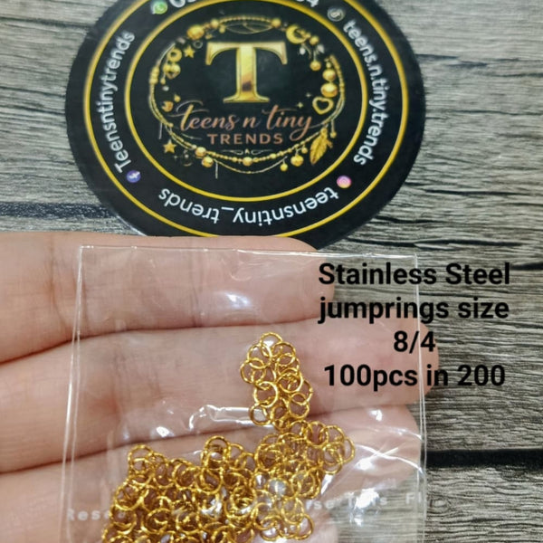 Stainless Steel jumprings golden