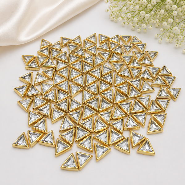 Triangle shape Kundan stones