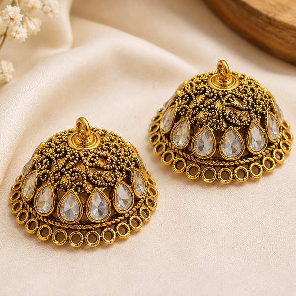 Jhumka base with stones
