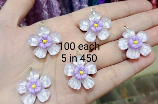 Resin Charms Flowers