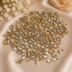 Eye shape Kundan stones