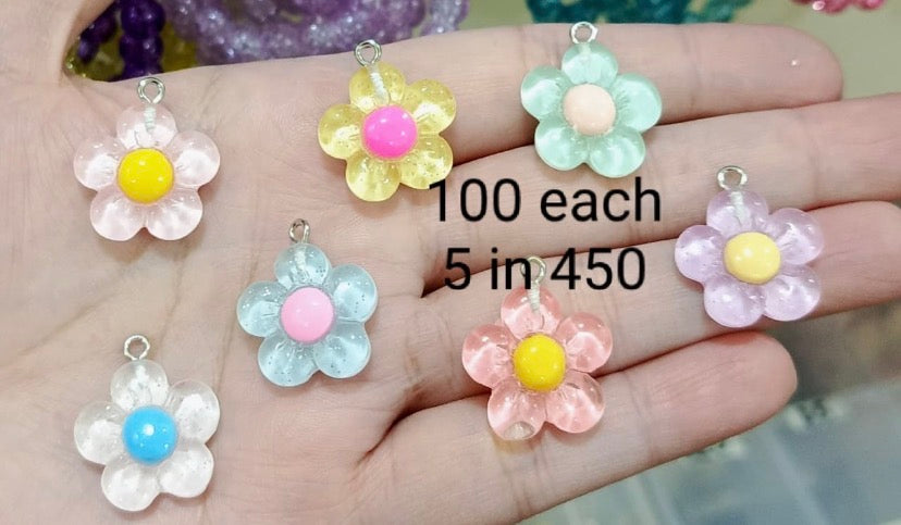 Resin Charms Flowers
