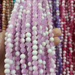 Milky Cracked Bead Strings