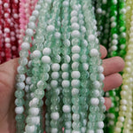 Milky Cracked Bead Strings