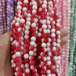 Milky Cracked Bead Strings