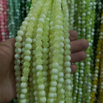 Milky Cracked Bead Strings