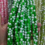 Milky Cracked Bead Strings