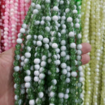Milky Cracked Bead Strings