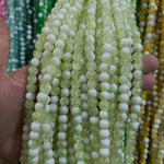 Milky Cracked Bead Strings