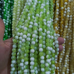 Milky Cracked Bead Strings