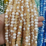 Milky Cracked Bead Strings