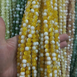 Milky Cracked Bead Strings