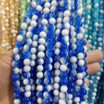 Milky Cracked Bead Strings