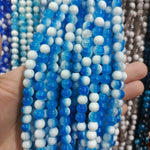 Milky Cracked Bead Strings