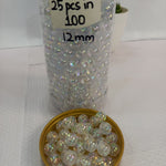 12mm transparent shiny beads