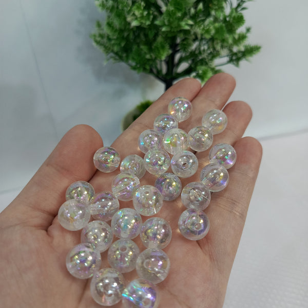 12mm transparent shiny beads