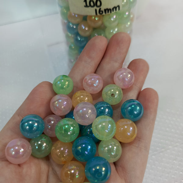16mm shiny beads