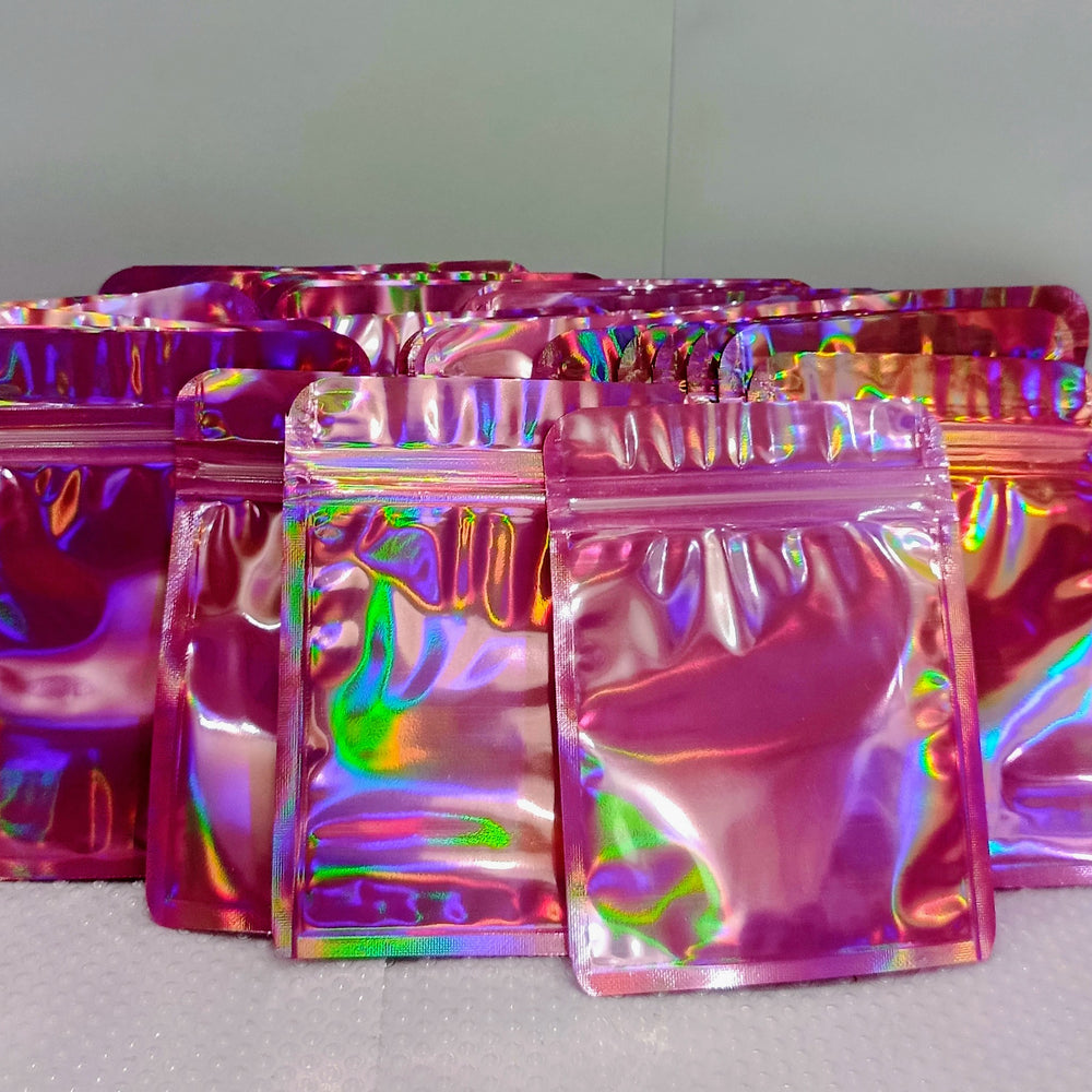 Pink holographic packets