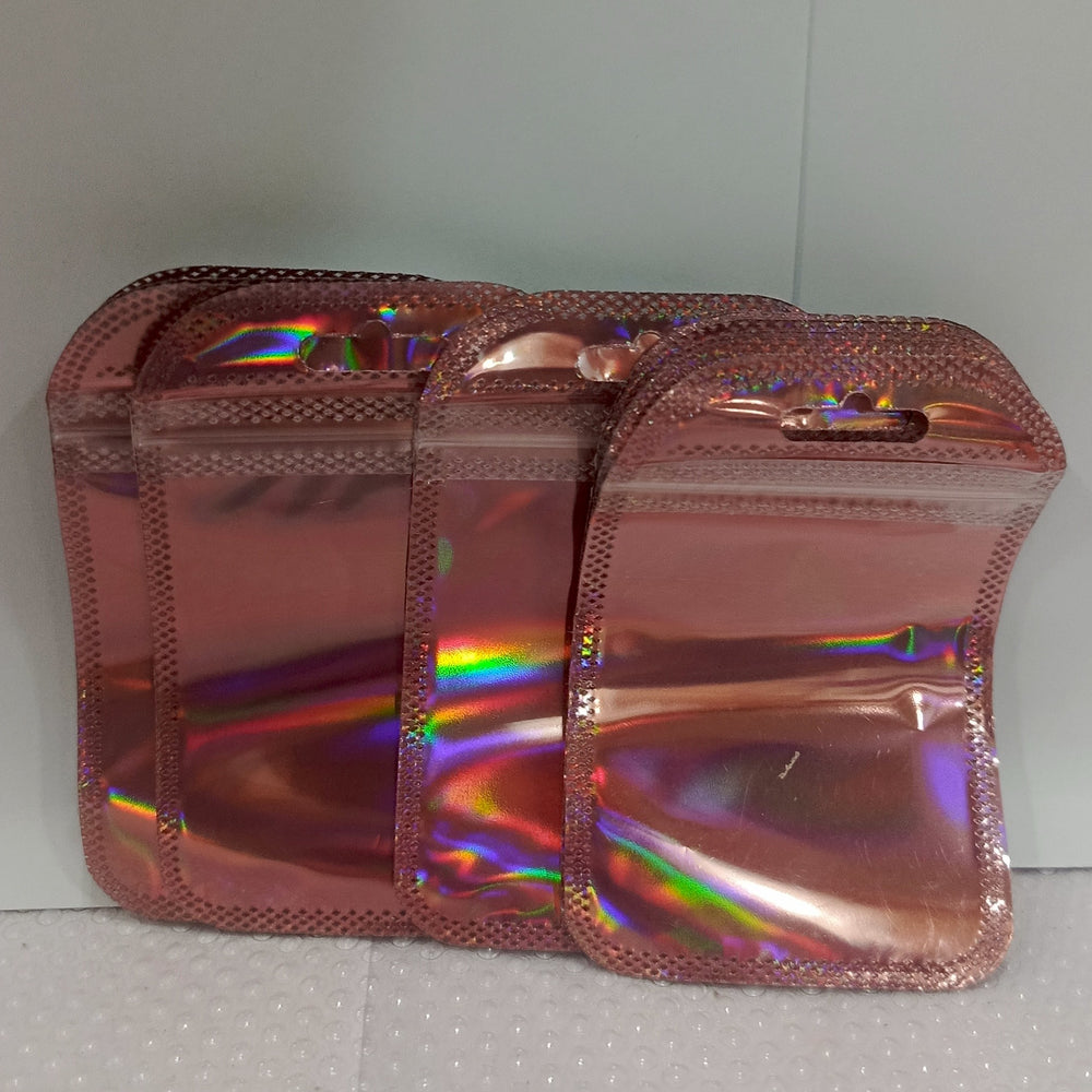 Tea pink holographic packets