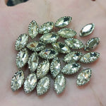 Eye shaped crystal stones