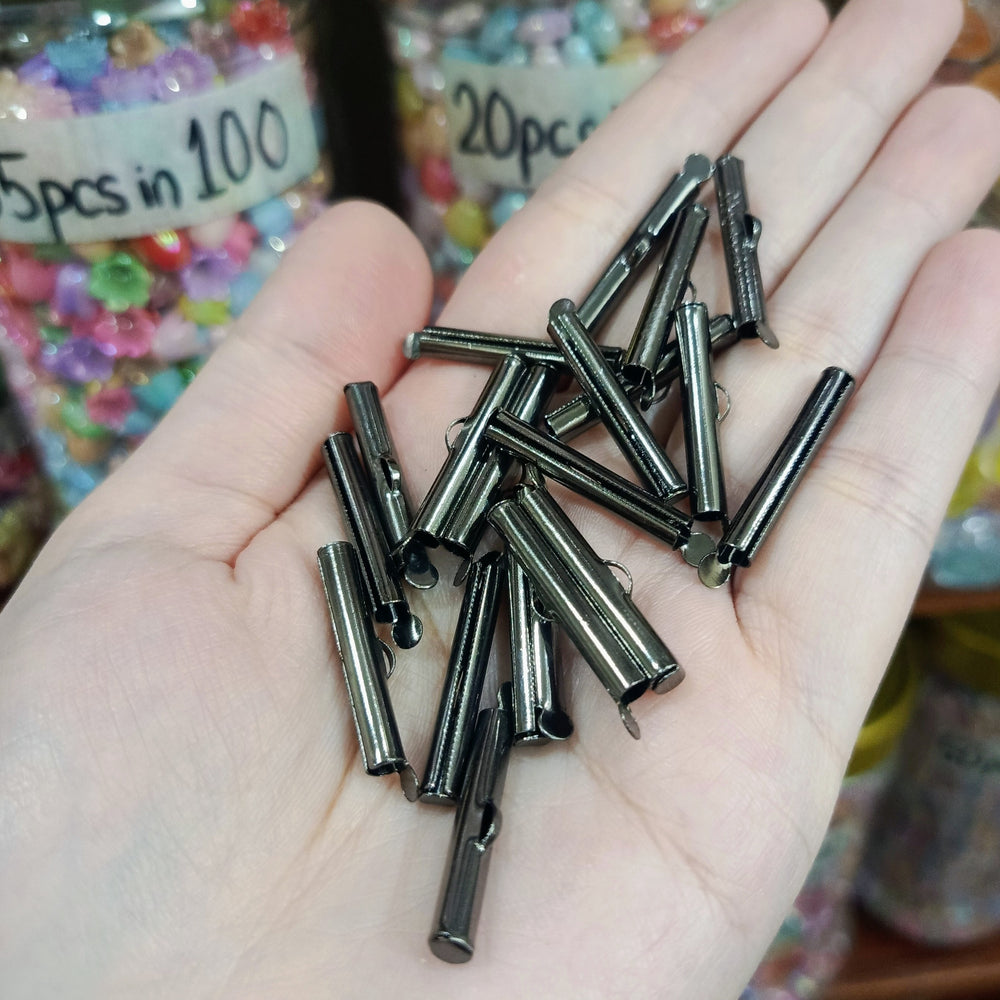 Slide on end tubes for multi strand jewellery