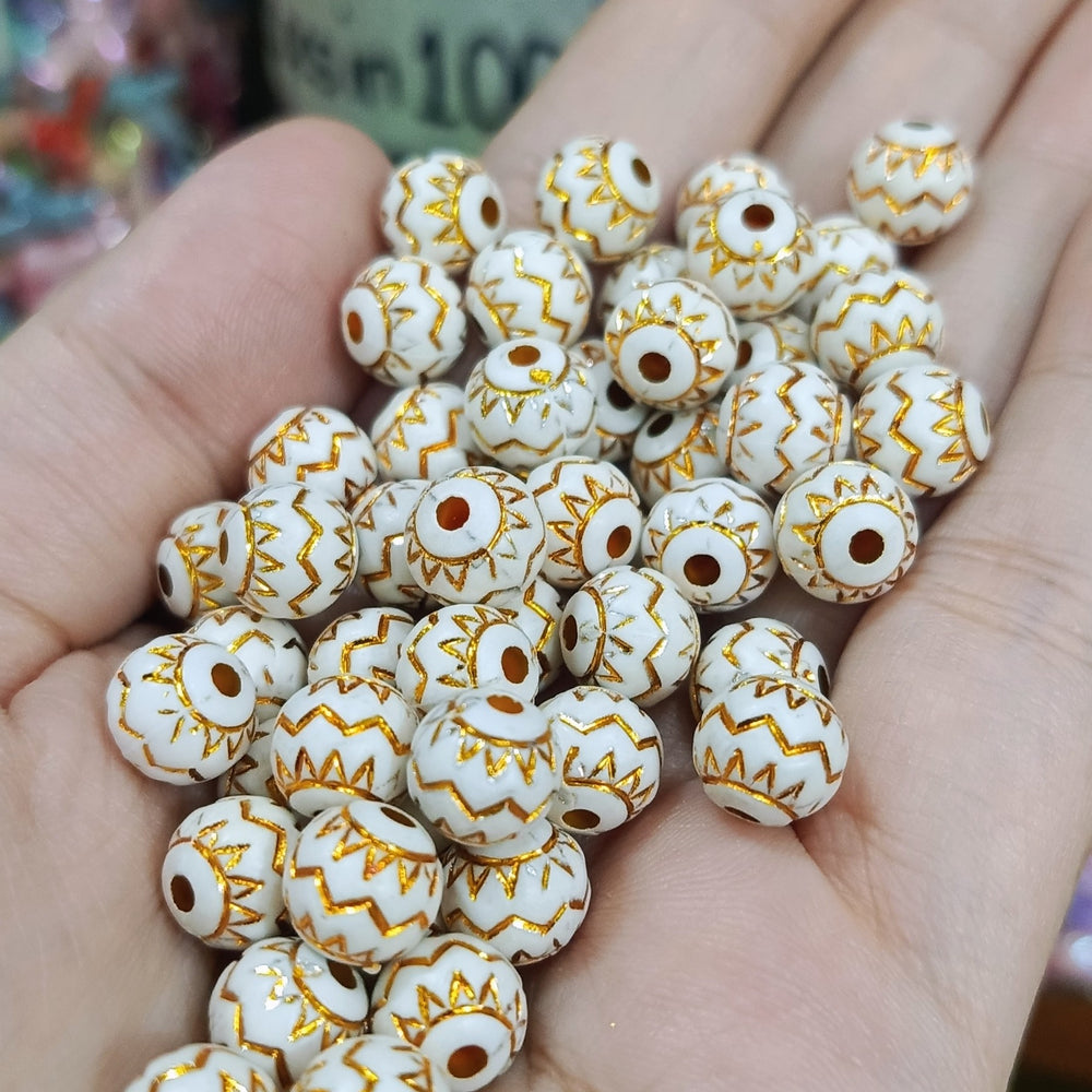 Metallic Textured beads