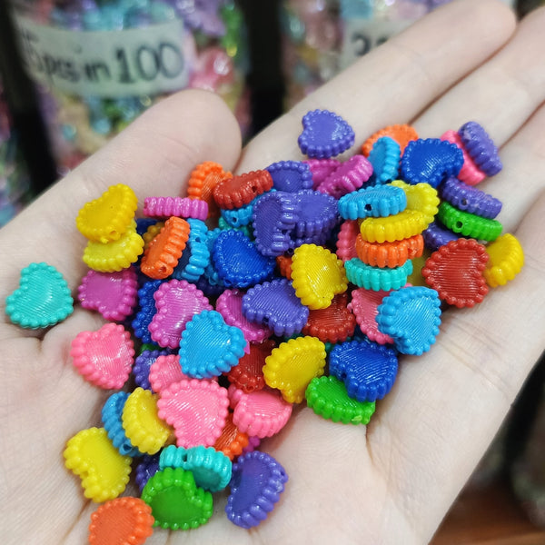 Opaque acrylic beads shapes