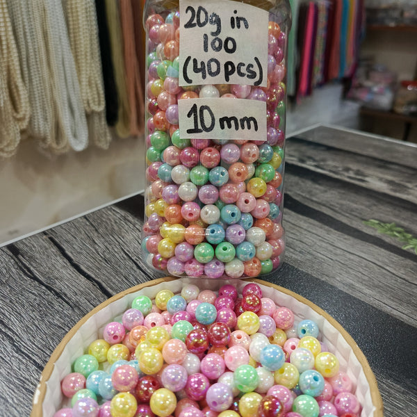 Shining acrylic round beads