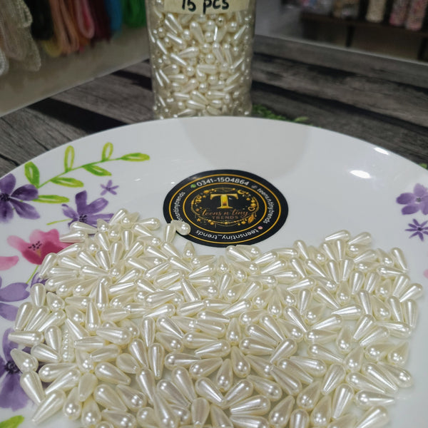Long teardrop pearl beads