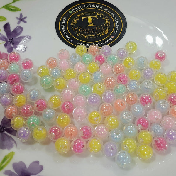 Shiny double tone beads