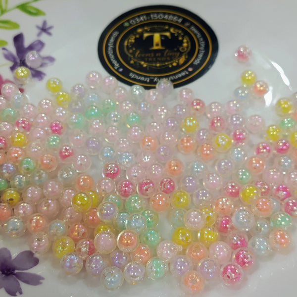 Shiny double tone beads