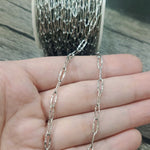Stainless Steel Textured Paperclip Chain 3