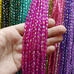 Drop shape crystal beads