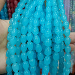 Drop shape glass bead strings