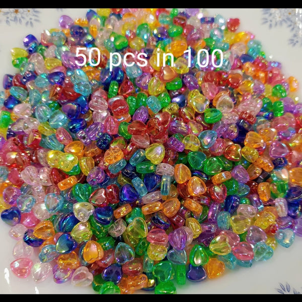 Multi heart and stars beads - teens accessories Pakistan
