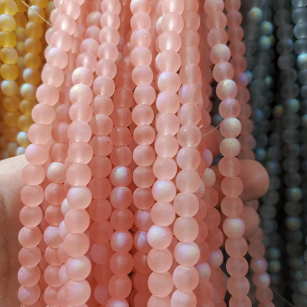 Frosted Golden Shine Bead String 8mm