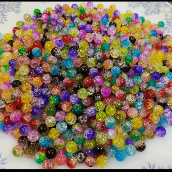 Acrylic cracked beads 8mm