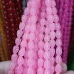 Drop shape glass bead strings