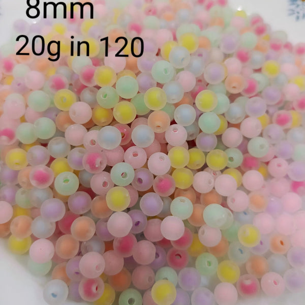 Frosted Double tone beads