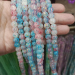 Golden Spark Cracked Bead String 8mm