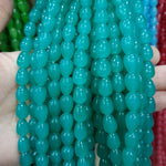 Drop shape glass bead strings
