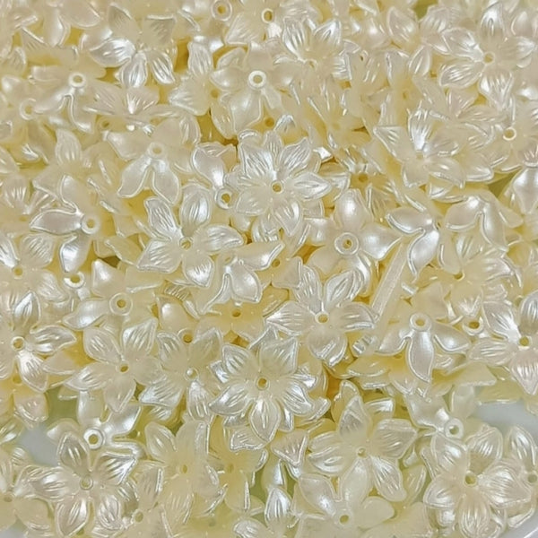 Five petal white flowers
