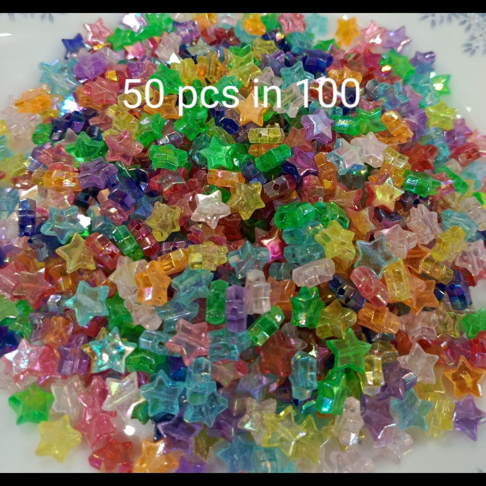 Multi heart and stars beads - Beads Pakistan