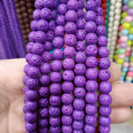Lava bead strings, Each string contains 45-48 beads