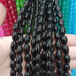 Drop shape glass bead strings