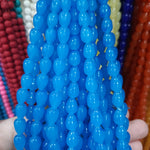 Drop shape glass bead strings
