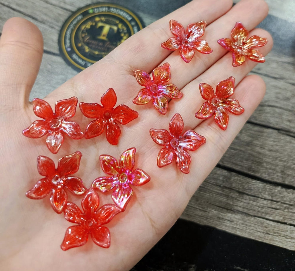 Five Petal flower beads - Beads Pakistan