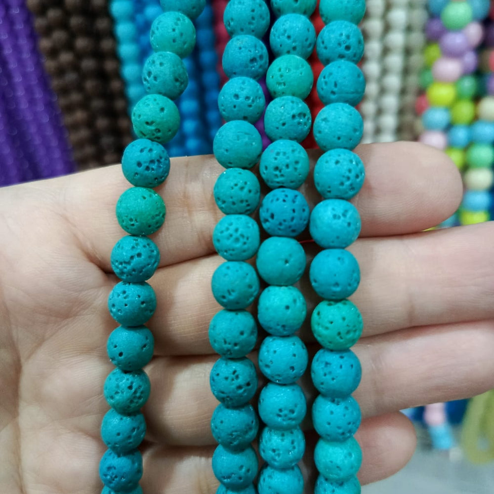 Lava bead strings, Each string contains 45-48 beads