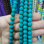 Lava bead strings, Each string contains 45-48 beads