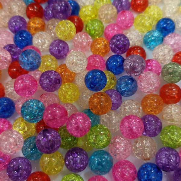 Acrylic cracked beads 10mm